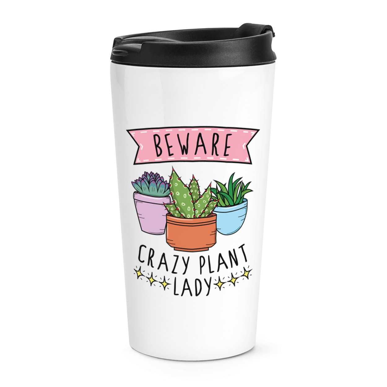 Funny Joke Mothers Day Beware Crazy Plant Lady 12oz Latte Mug Cup
