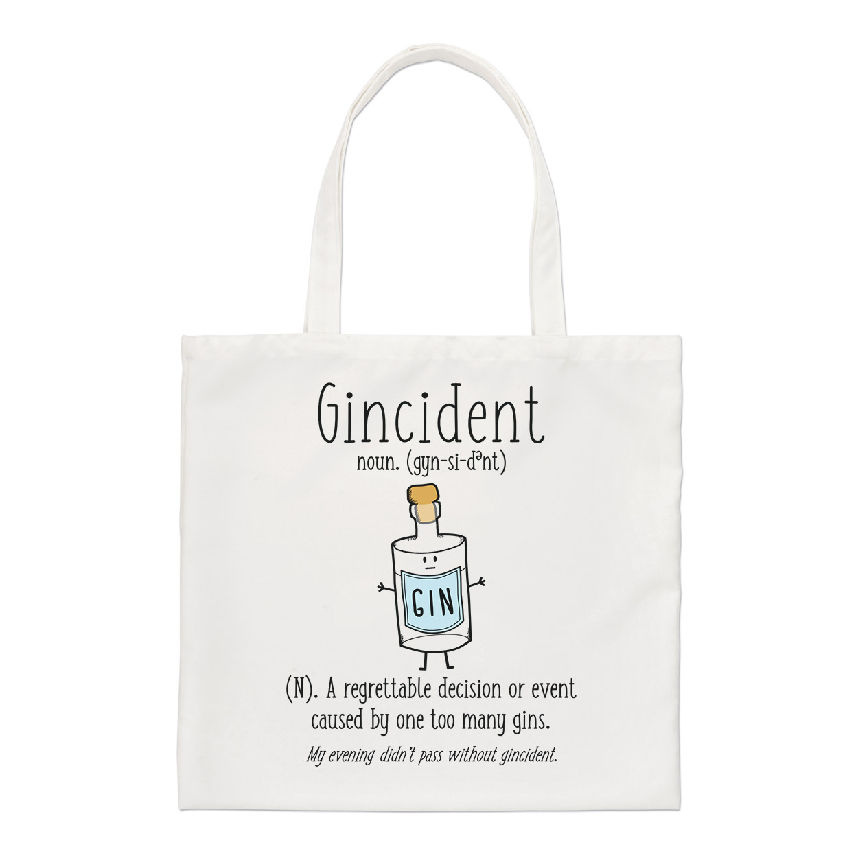 Definition Gincident Funny Tote Bag Gift