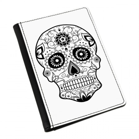 Black Sugar Candy Skull Passport Holder Cover