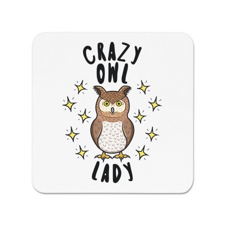 Crazy Owl Lady Stars Fridge Magnet