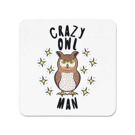 Crazy Owl Man Stars Fridge Magnet
