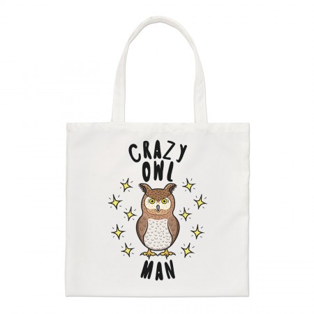 Crazy Owl Man Stars Regular Tote Bag