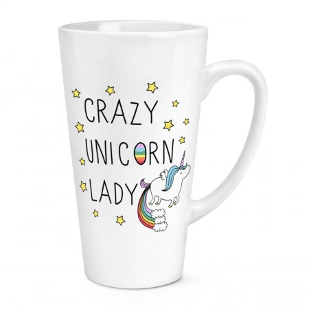 Crazy Unicorn Lady 17oz Large Latte Mug Cup