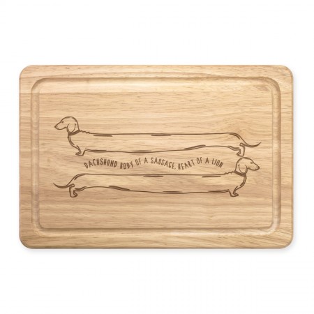 Dachshund Dog Body Of A Sausage Heart Of A Lion Rectangular Wooden Chopping Board