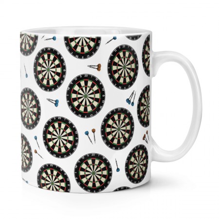 Darts Dartboard Pattern 10oz Mug Cup
