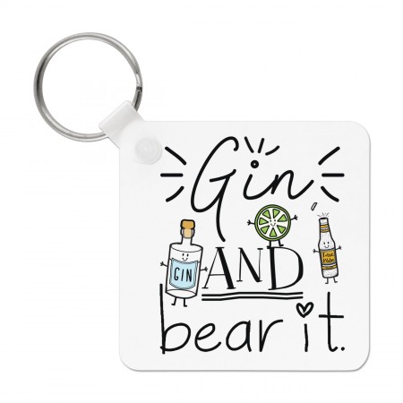 Gin And Bear It Keyring Key Chain