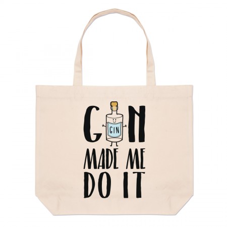 Gin Made Me Do It Large Beach Tote Bag