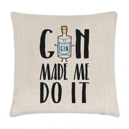 Gin Made Me Do It Linen Cushion Cover