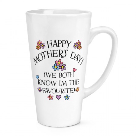 Happy Mother's Day We Both Know I'm The Favourite 17oz Large Latte Mug Cup