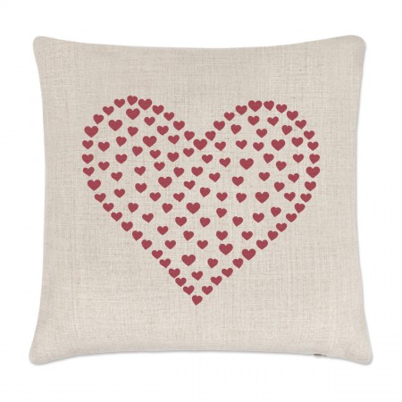 Heart Of Hearts Linen Cushion Cover