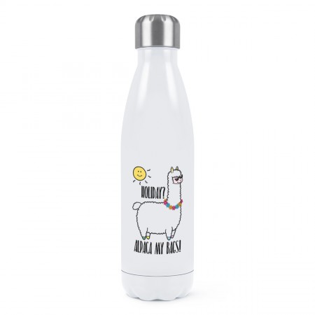 Holiday Alpaca My Bags Double Wall Water Bottle