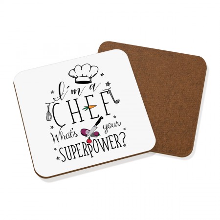 I'm A Chef What's Your Superpower Coaster Drinks Mat