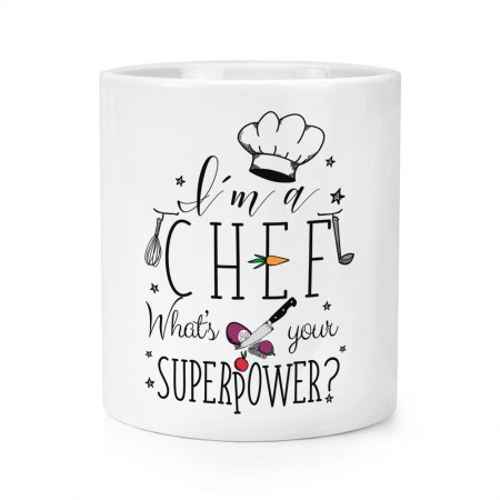 I'm A Chef What's Your Superpower Makeup Brush Pencil Pot