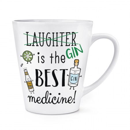 Laughter Gin Is The Best Medicine 12oz Latte Mug Cup