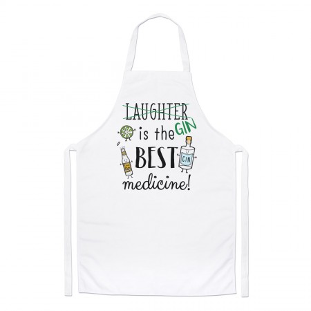 Laughter Gin Is The Best Medicine Chefs Apron