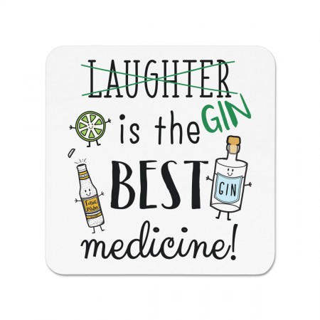 Laughter Gin Is The Best Medicine Fridge Magnet