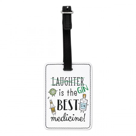Laughter Gin Is The Best Medicine Visual Luggage Tag