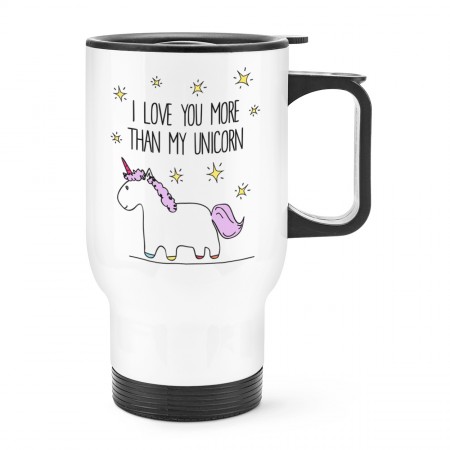 Lila I Love You More Than My Unicorn Travel Mug Cup With Handle