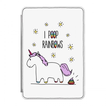 Lila Unicorn I Poop Rainbows Case Cover for iPad Mini 1 2 3