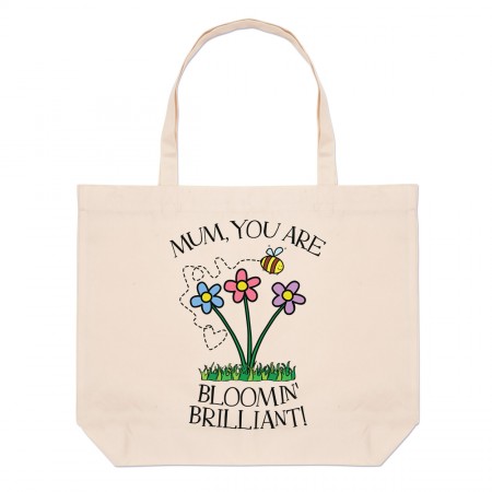 Mum You Are Bloomin Brilliant Large Beach Tote Bag