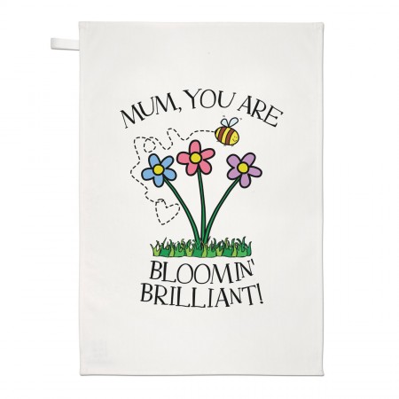 Mum You Are Bloomin Brilliant Tea Towel Dish Cloth
