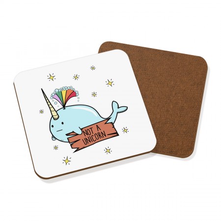 Narwhal Not A Unicorn Coaster Drinks Mat