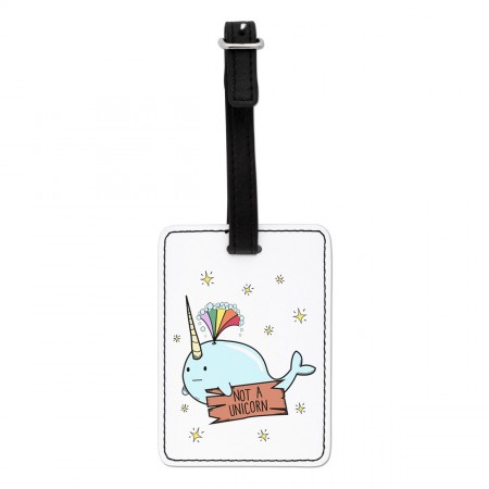Narwhal Not A Unicorn Visual Luggage Tag