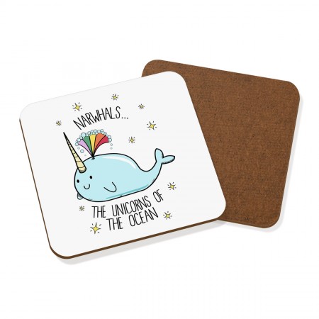 Narwhals The Unicorns Of The Ocean Coaster Drinks Mat