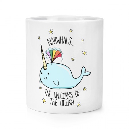 Narwhals The Unicorns Of The Ocean Makeup Brush Pencil Pot