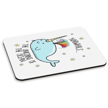 Narwhals The Unicorns Of The Ocean PC Computer Mouse Mat Pad
