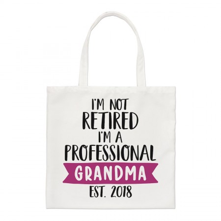 Personalised I'm Not Retired I'm A Professional Grandma Regular Tote Bag