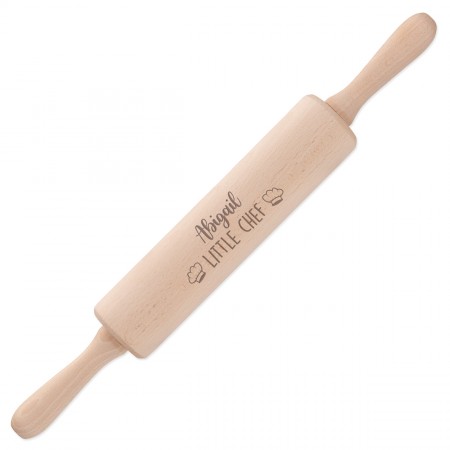 Personalised Rolling Pin Little Chef Revolving Wooden Any Name Custom Baking