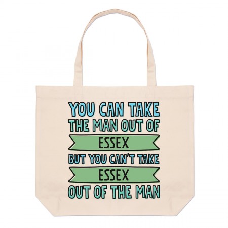 Personalised You Can Take The Man Out Of Large Beach Tote Bag