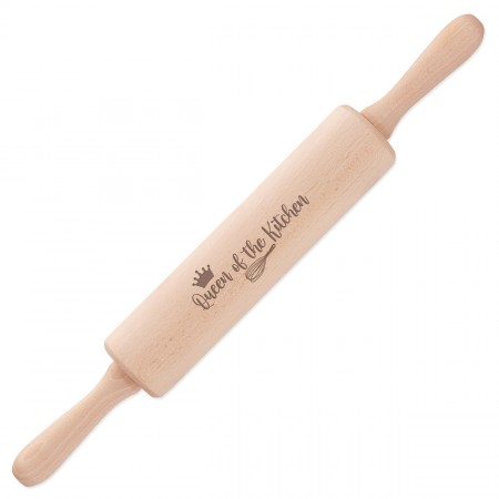 Rolling Pin Queen Of The Kitchen Revolving Wooden Baking