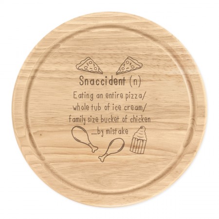 Snaccident Definition Wooden Chopping Cheese Board Round 25cm