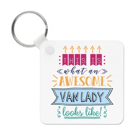This Is What An Awesome Van Lady Looks Like Keyring Key Chain
