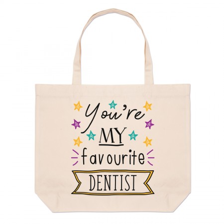 You're My Favourite Dentist Stars Large Beach Tote Bag