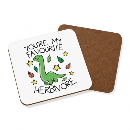 You're My Favourite Herbivore Coaster Drinks Mat