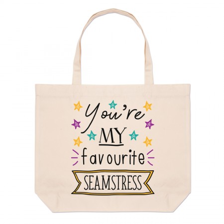 You're My Favourite Seamstress Stars Large Beach Tote Bag