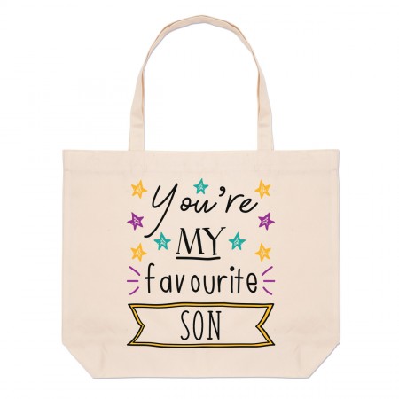 You're My Favourite Son Stars Large Beach Tote Bag