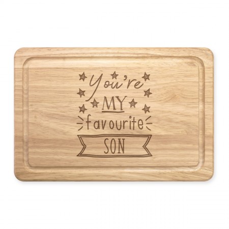 You're My Favourite Son Stars Rectangular Wooden Chopping Board