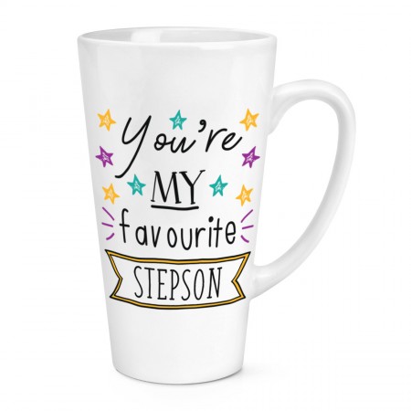 You're My Favourite Stepson Stars 17oz Large Latte Mug Cup