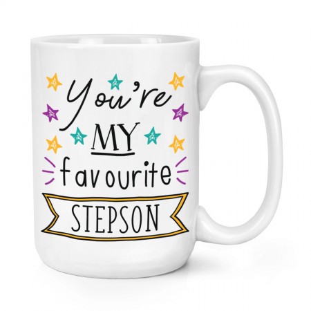 You're My Favourite Stepson Stars 15oz Large Mug Cup