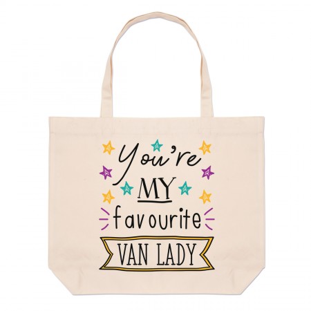 You're My Favourite Van Lady Stars Large Beach Tote Bag