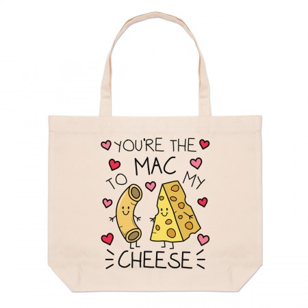 You're The Mac To My Cheese Large Beach Tote Bag