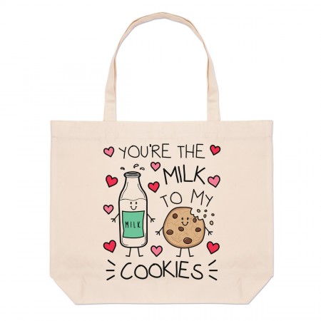 You're The Milk To My Cookies Large Beach Tote Bag