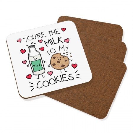 You're The Milk To My Cookies Coaster Drinks Mat Set Of 4