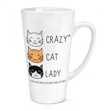 CRAZY CAT LADY 17OZ LATTE MUG CUP