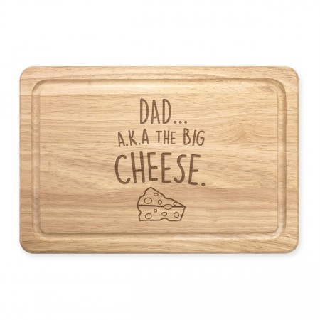 Personalised Custom Any Name AKA The Big Cheese Rectangular Wooden Chopping Board