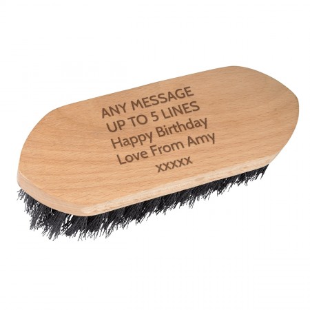 Personalised Dandy Horse Brush Wooden Handle Any Message Custom